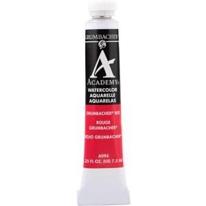 6 x Grumbacher Academy Watercolor Paint, 7.5ml/0.25 Ounce, Grumbacher Red (Naphthol) (A095)