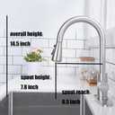 VCCUCINE Kitchen Faucet with Pull Down Sprayer, Brushed Nickel Faucet for Kitchen Sink, Small High Arc RV Stainless Steel Single Handle Pull Out Kitchen Sink Faucet