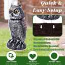 8 Pack Owl Decoys to Scare Birds Away, Fake Owls Scarecrow Yard Lawn Sign with Stakes Pest Repellent Bird Deterrents Waterproof Plastic Owls Decorations for Gardens Patio Outdoor(1 Pattern)