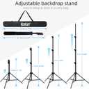 Photo Backdrop Stand 9ft x 10ft Photograhy Adjustable Background Stands Support Kit with Carry Bag for Photo Studio, Photoshoot, Parties, Photographic Equipments