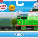 Thomas & Friends Motorized Toy Train, Classic Percy Battery-Powered Engine & Cargo Car, Storytelling Play for Preschoolers