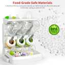 Baby Bottle Drying Rack for 6 Bottles, Vertical Cup Drying Holder, Space Saving Countertop Standing Bottle Dryer Rack for Baby Accessories & Pump Parts (Small White&Grey)