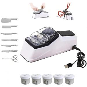 Besynersharp Pro, Electric Knife Sharpener, Besyner Sharp Pro, Knife Sharpeners for Kitchen Knives, With Replacement Grinding Tools, Double Sided Knife Sharpener, Quick Sharpening & Polishing (1PC)