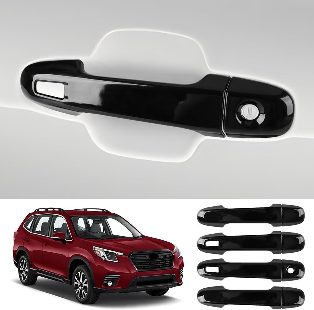 Car Door Handle Cover for Subaru Crosstrek 2018-2024Forester Impreza Ascent 2019-2024 Auto Exterior Accessories Handle Protectors Covers Wrap Decoration ABS Gloss Black