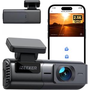 iZEEKER 2.5K Dash Cam WiFi Dash Camera for Cars, Mini Car Camera 1440P Front Dashcams with App, Free 32GB Card, Night Vision, WDR, G-Sensor, Loop Recording, 24H Parking Mode Supports