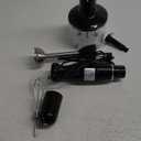 OVENTE Immersion Hand Blender, 300W Electric Handheld Portable Stick Mixer Set with 2 Mixing Speed, Stainless Steel Blades, Egg Whisk Attachment, Mixing Beaker and BPA-Free Food Chopper, Black HS565B