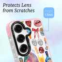 for Samsung Galaxy S24 Ultra Case, Retro Party Collage Pattern with Disco & Gin, Military-Grade Drop Protection, Pop Art Disco Soft Slim TPU Protective & Camera Protection for Girls (LightBalls)