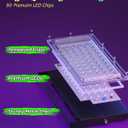 2 Pack 50W LED Black Light, Blacklight Flood Light for Glow Party IP66 Waterproof, Outdoor Black Lights with Switch&Plug for Halloween, Glow in The Dark, Neon Party, Fluorescent Poster, Birthday