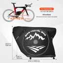 VEVOR Bike Travel Bag, Road Bike Bag Road Bicycle Storage Carry with TSA Lock & Dual Zipper for Air Travel, Outdoor Use, Airplane, Car, Train, Subway Transport, Triathlon Bike