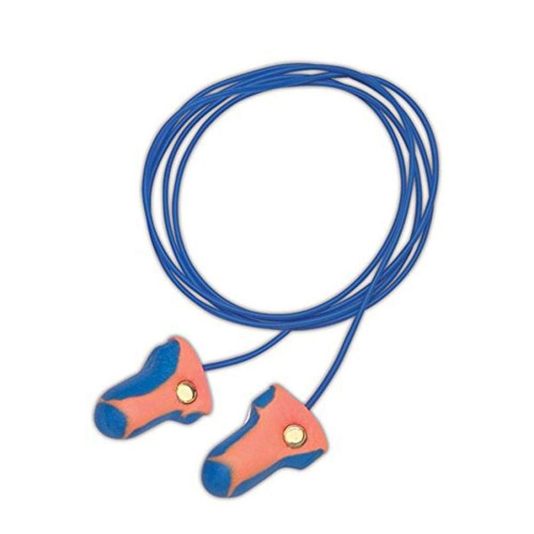 Howard Leight® by Honeywell Lt-30 Laser Trak Single-Use Earplugs, Corded, 32nrr, Orange/blue, 100 Pairs, 100 BX/Box, Box