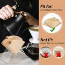 2 x Acrylic Cone Coffee Filter Holder,2 PCS Stand Coffee e Filters Storage Coffee Paper Storage Container for Paper Coffee e Filters Size #01 and #02