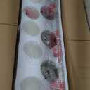 LOUSACE Bathroom Lighting Fixtures Over Mirror Brushed Nickel 6 Light Bathroom Vanity Lights with Opal White Glass Shades, Modern Vanity Wall Sconces Fixture for Bedroom Living Room