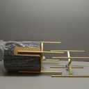 Planters Contemporary Aztec Gold Black Set 2 Iron