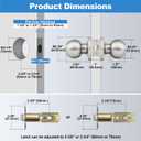 BESTTEN 4 Pack Door Knob with Lock and Key, Keyed Different Entry Door Knob, for Entrance and Front Door, Satin Nickel