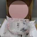 VASAGLE LILEA Collection - Side Table with Charging Station, Round End Table with Fabric Basket, Nightstand with USB Ports, for Living Room, Bedroom, Modern, Jelly Pink and Cream White ULET228R01