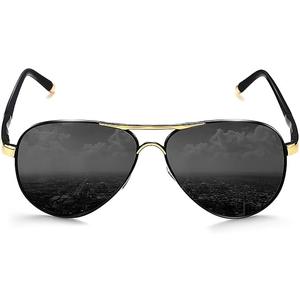 ROCKNIGHT Polarized Aviator Sunglasses for Men Women Metal Flat Top Sunglasses lightweight Driving UV400 Outdoor 58mm