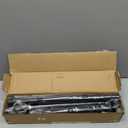 ALLZONE Heavy Duty Tension Shower Curtain Rod 42-83 Inches for Bathroom, Window, Non-Slip, Adjustable with Strong Spring Pole for Closet, Doorway, No Rust, No Drilling, Black