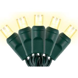Warm White LED Christmas Lights  25ft 50 Counts Christmas Lights Outdoor Waterproof, 5mm Wide Angle Commercial Grade Mini Outdoor, Indoor Green Wire Tree Plug in for Xmas, UL