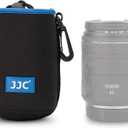 JJC Drawstring Neoprene Camera Lens Pouch Case, Protective Lens Bag for Mirrorless Lenses Up to 3.3 x 5.1 (D X H) for Canon RF 85mm EF-S 18-135mm Sony E 18-105mm E 55-210mm and More