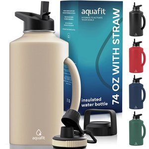 AQUAFIT 64 Ounce Water Bottle Insulated (Cold for 48 Hrs) BPA Free & Leak Pro