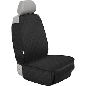 ALLANSING Front Seat Cover for Dogs with Side Flaps, Heavy Duty 900D Waterproof Car Seat Cover, Protects from Dirt & Scratches, for Pets & Daily Use, Fits Cars SUV Trucks Minivans (1-Pack) (Black)