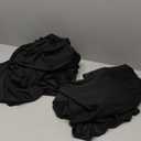 Nasitos 2 Pack Black Table Cloth 6 Foot-Spandex Fitted Tablecloth Rectangle Tables, Open Back Stretch Folding Trade Show Table Covers Fabric Washable & Wrinkle Resistant for Parties, Wedding, Event