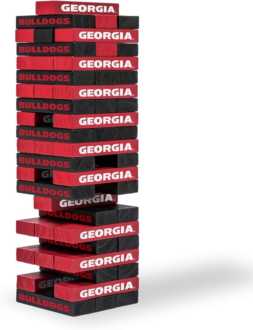Wild Sports NCAA Pro Football Tabletop Stackers Block Game for College Football Fan, Dorm Game, Tailgate