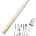 ASOKO Motion Sensor Dimmable LED Under Cabinet Lighting,14.5in USB Plug-in Under Desk Light with 3 Color Changing(2700K, 4000K,6000K), Dimmable LED Light Bar for Home Kitchen,Cabinet,Pantry