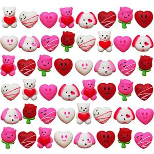 ArtCreativity 48 PCS Mini Valentines Squishies Toys, Bulk Set, 12 Cute Designs, Stress Relief Toys for Kids & Adults, Valentines Gifts, Party Favors, Goodie Bag Stuffers, Fun & Squishy Novelty Toys