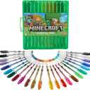 Innovative Designs Minecraft Gel Pens Set for Kids, 24 Pack with Glitter Gel Pens, Cute Pens for Boys and Girls