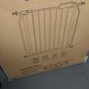 Heavy Duty Baby & Dog Safety Gate 86-104.7 Inch, White Metal, Tension Mounted No Drilling Pet Gate for Large Openings