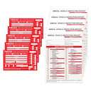 Annual Vehicle Inspection Report Forms 5 Pack with Red FMCSA Labels Aluminum, 3-Ply Carbonless Form Driver Vehicle Inspection Report Book Vehicle Dot Inspection Form and Label Stickers