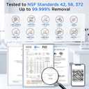 ANGEL X2 Tankless Reverse Osmosis Water Filter System, 700GPD, Removes 99% PFAS, Tested to NSF/ANSI 58, 42 & 372 Standards, 2.5:1 Pure to Drain, Reduce Chlorine, TDS, Under Sink RO System with Faucet