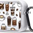 MOSNOVO Case for Airpods Pro & Airpods Pro 2, Protective Clear Case with Shockproof Dual Layer Hard Luxe Metal Ring Designed for Airpods Pro 2 Generation - Coffee