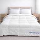 Continental Bedding Affinity Queen Size Comforter All Season Quilted Down Alternative Comforter Duvet Insert with Corner Tabs - Machine Washable - Duvet Insert (White)