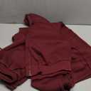 LovelyWholesale Women Sweatsuits 2 Piece Set Zip Up Sweatshirt and Wild Leg Sweatpants Set (Medium, Burgundy)