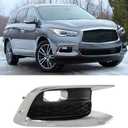 MUNALP Front Fog Light Cover For Infiniti QX60 2016 2017 2018 2020 2021 Lower Foglight Lamp Bumper Bezel Frame Trim 622569NC0A(Right)