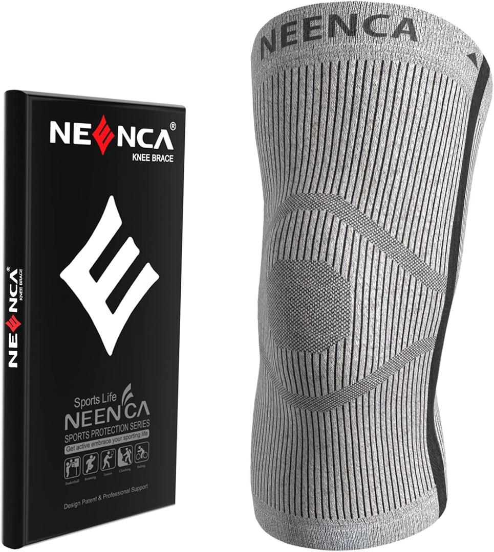 NEENCA Knee Sleeve  Knee Braces for Knee Pain, Joint Pain Relief, Swelling, Inflammation Relief, and Circulation, Knee Support for Women and Men (X-Large, Gray)