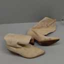 Reitoye Cowboy Boots for Women Embroidery Western Cowgirl Knee High Chunky Heel Boots with Pull-Up Tabs (9.5, Beige - Calf High)