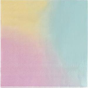 BLUE PANDA Paper Napkins for Rainbow Birthday Party (6.5 x 6.5 Inches, 150 Pack) - Rainbow Napkins - Rainbow Pastel Napkins - Multicolor Napkins for Party - Rainbow Party Napkins