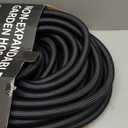 Garden Hose 100FT Non-Expanding, Lightweight Hose With 10-Function Nozzle, Leak-Proof No-Knot, Easy to Carry, Wear-Resistant, Sturdy 3/4GHT Flexible Water Hose for Outdoor (Black with Nozzle)