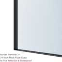 VocalStar 16 x 24 Inch Black Bathroom Mirror for Wall, Square Corner Rectangle Black Metal Framed Bathroom Vanity Mirror Modern Farmhouse, 1/4-inch Shatterproof Glass | Ultra-Flush Hanging