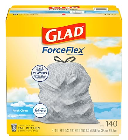 Glad Force Flex 13 Gallon 140Bags