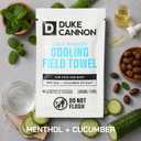 Duke Cannon Cold Shower Cooling Field Towels - 15 Individually Wrapped Towels - Men's Face and Body Wipes - Made with Menthol & Aloe - Instant Refresh Travel Pack