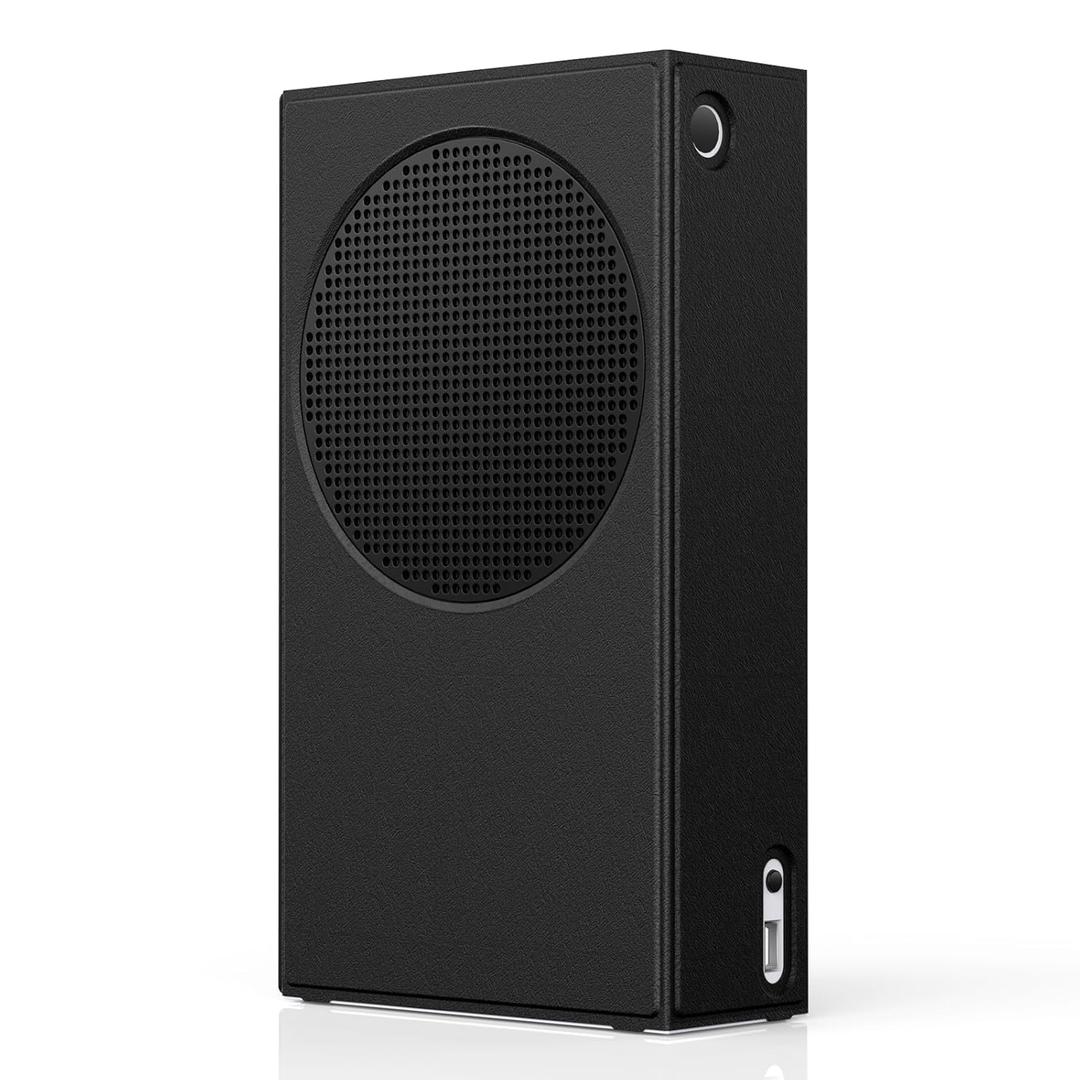 Magnetic Smart Wraps for Xbox Series S Console, Full Protection Protective Cover Case for Xbox Series S Accessories with Premium PU Leather and Soft Inner Lining - Black