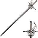 45.7" Renaissance Spanish Italian Style Rapier Fencing Sword with Spiral Swept-Hilt for Cosplay, Collection, Display