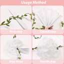 BIG KEYS 4-Piece Set of Paper Flowers, Garland Decorations, White Paper Ball Garlands, Suitable for Birthday Decorations, Baby baptisms, Wedding engagements, Wedding banquets, and Christmas..
