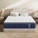 Queen Size 10 Inch Hybrid Mattress, 7-Zone Support Pocket Springs Mattress in a Box with Targeted Comfort, Motion Isolation&Pressure Relief, CertiPUR-US Certified