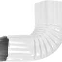 VYH Downspout Gutter Elbows Positive Elbow90 Degrees 2x3 Style A Gutter Elbow, Downspout Elbow, Roofing Gutter Downspout Elbows (White)