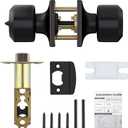 Haidms 6 Pack Oil Rubbed Bronze Door Knobs Interior, Privacy Interior Door Knob for Bedroom or Bathroom, Bronze Door Knobs